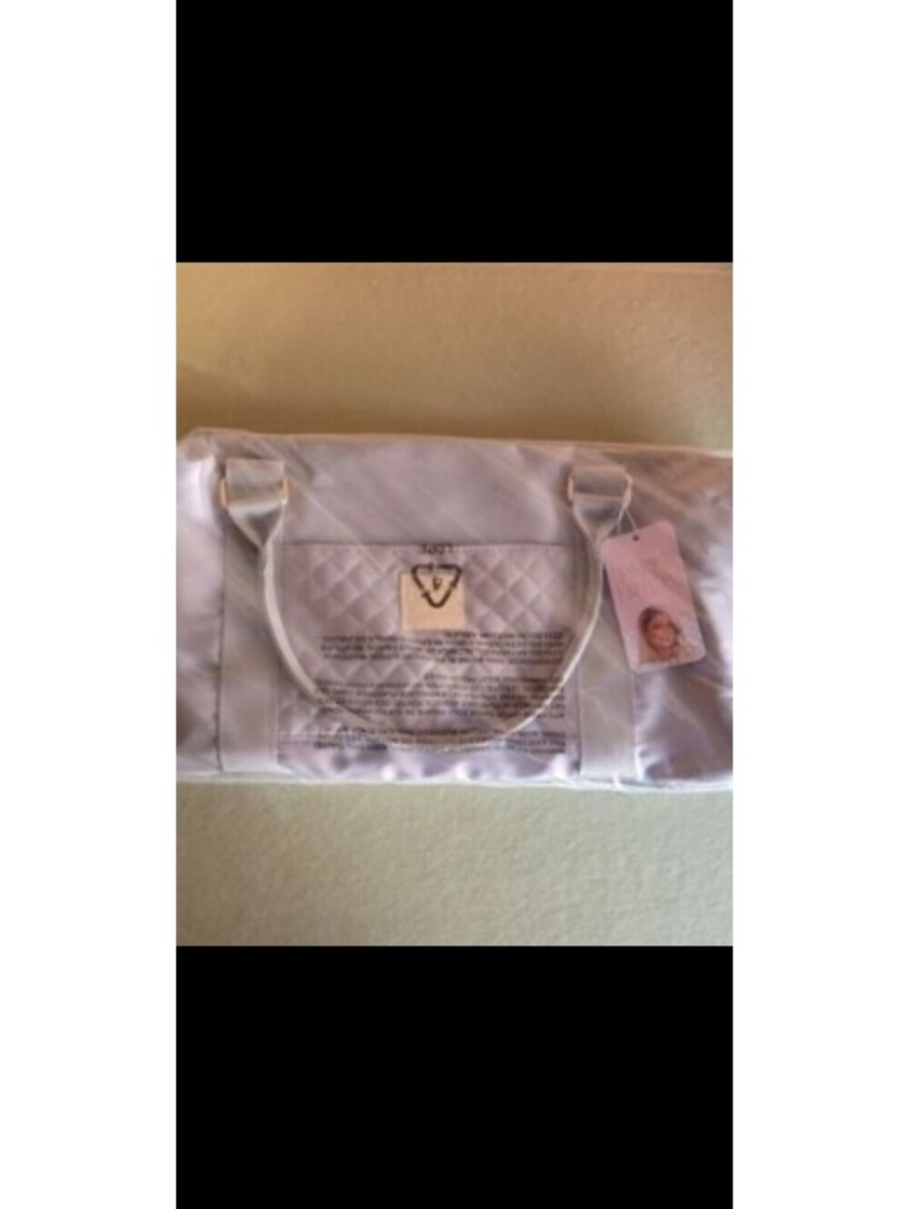 Paris Hilton Lavender Quilted Travel Tote